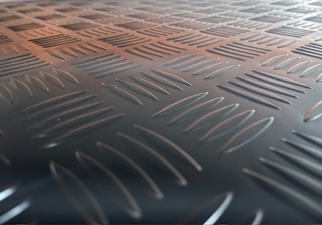 Satin Black Aluminium Checker Plate Alloy 3003 Temp H14/ 5 Bar