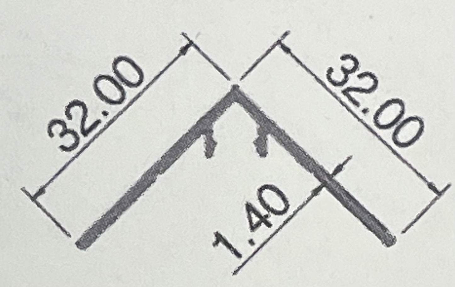 Aluminium Snap on Coving - 35mm - 6.5m long Surf Mist