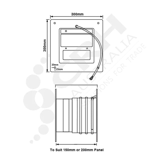 Large Pressure Relief Valve - 150mm Wall Panel