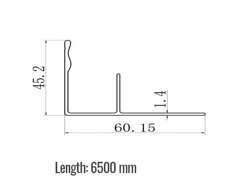Aluminium F Mould 45