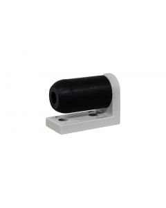 Small Door Stop with large Rubber Stopper, white