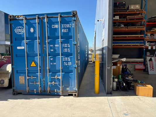 Aluminium suppliers Melbourne storage container outside local warehouse
