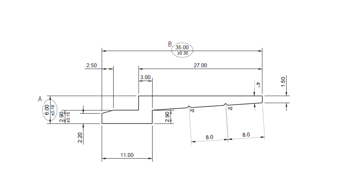 Split Batten 35x6.0mm (5.4m long)