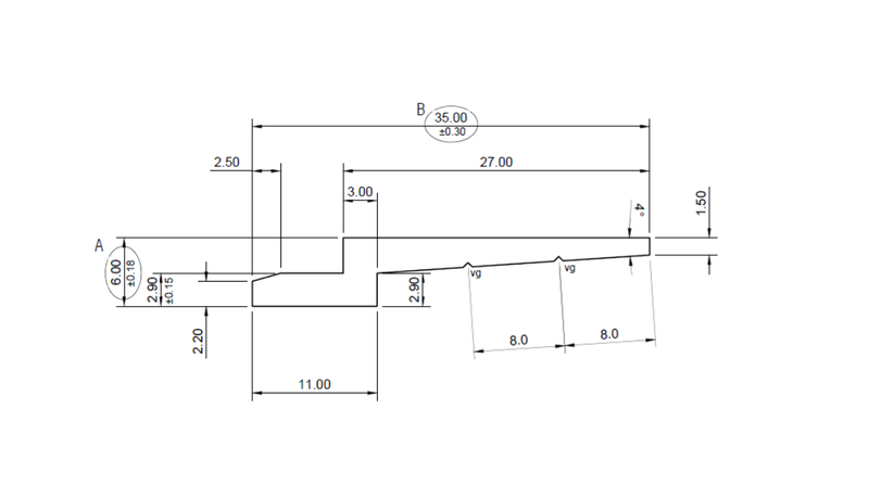 Split Batten 35x6.0mm (5.4m long) – Aluminium Solutions VIC