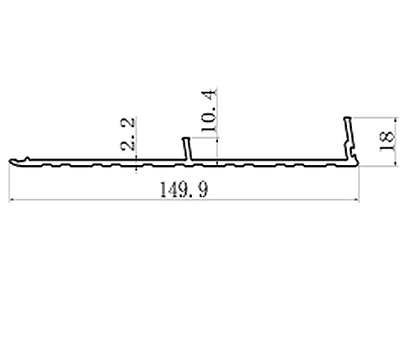 Aluminium Threshold Ramp - (Per Meter)